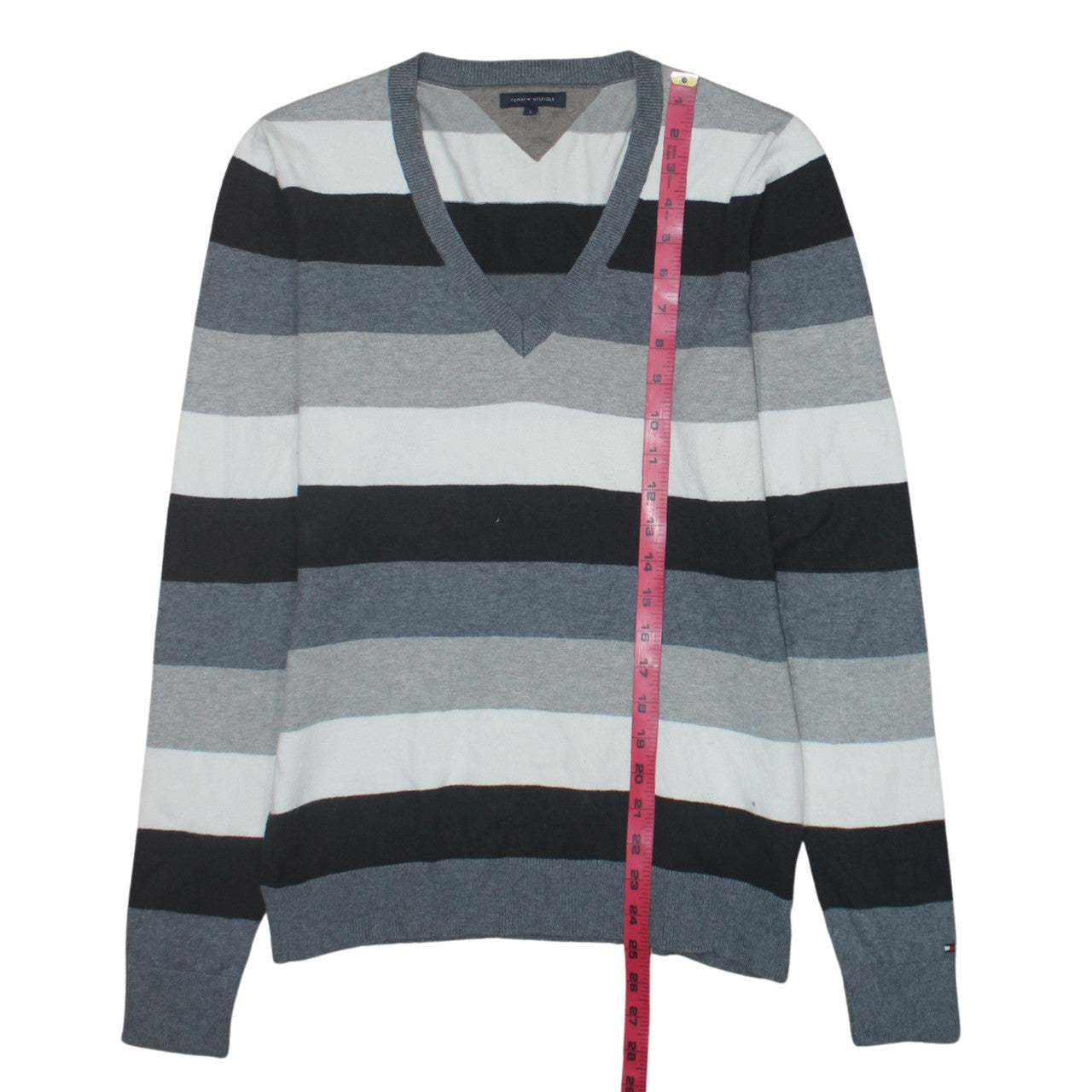Mens UK Size L Tommy Hilfiger Multicoloured Pullover Jumper