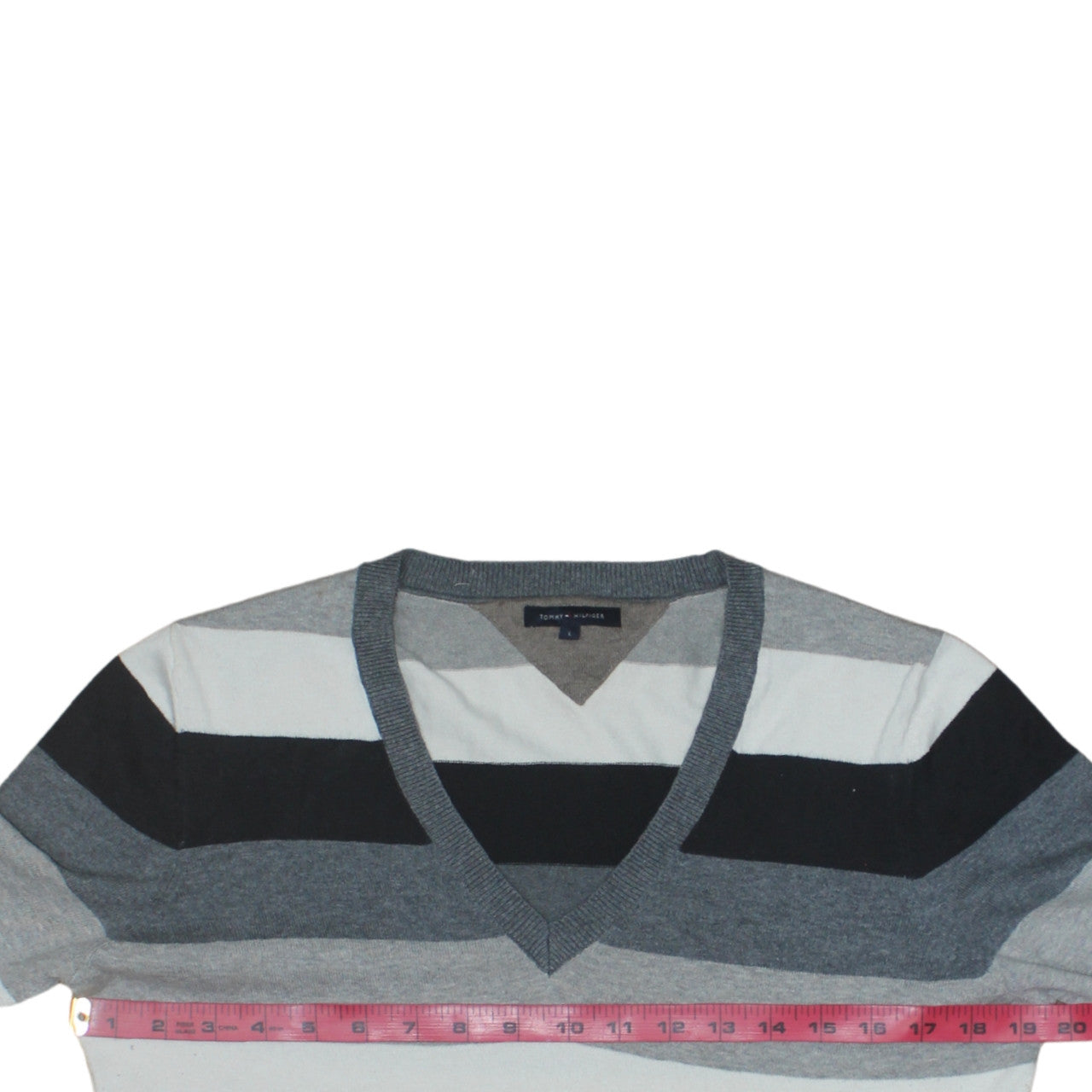 Mens UK Size L Tommy Hilfiger Multicoloured Pullover Jumper