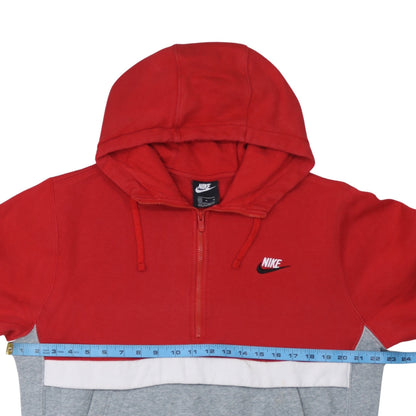 Mens UK Size M Nike Red 1/2 Zip Hoodie