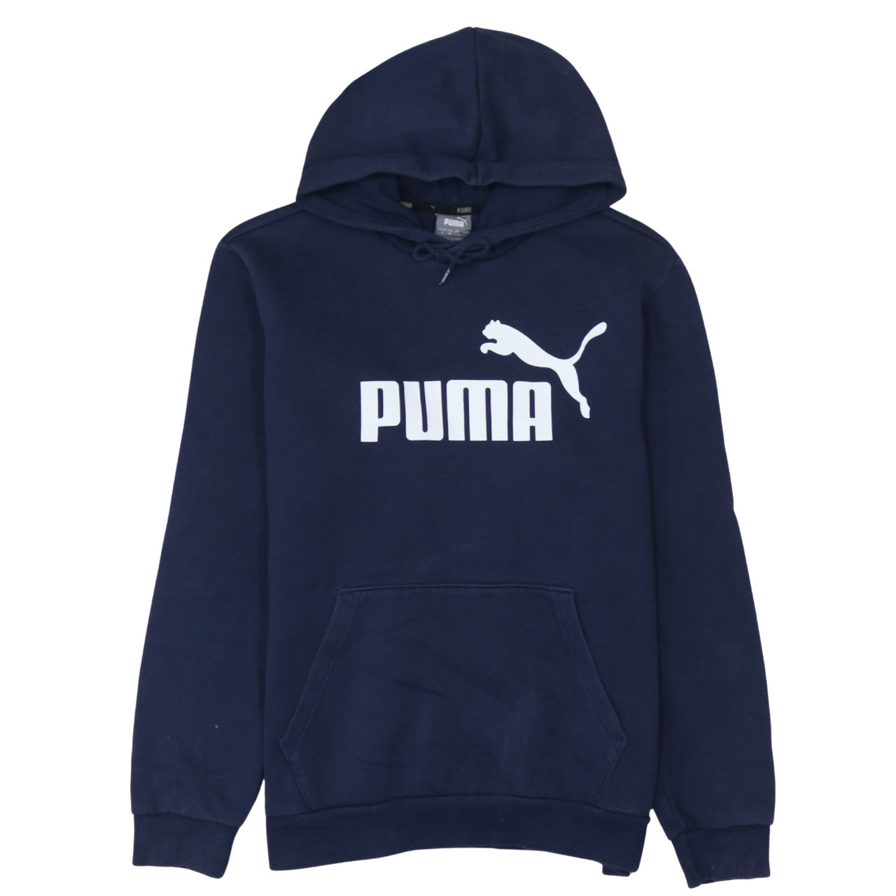 Mens UK Size M PUMA Blue Pullover Hoodie