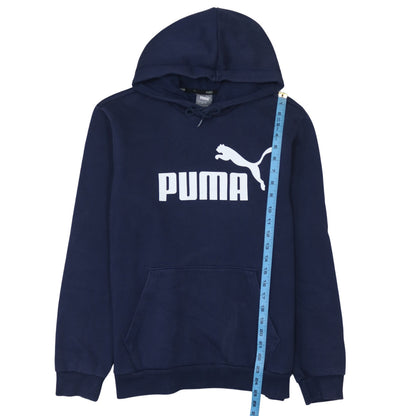 Mens UK Size M PUMA Blue Pullover Hoodie