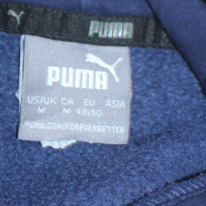 Mens UK Size M PUMA Blue Pullover Hoodie