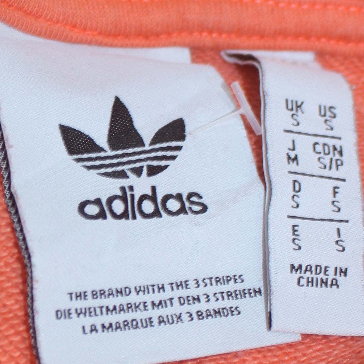 Womens UK Size S adidas Orange Pullover Hoodie