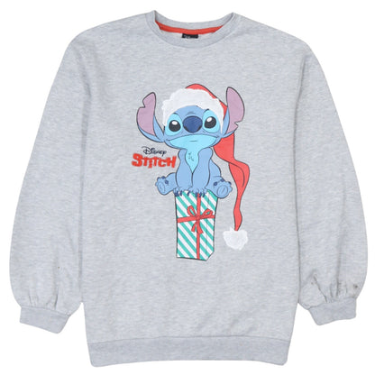 Disney Girls Grey Stitch Christmas Pullover Sweatshirt 11-12 Years