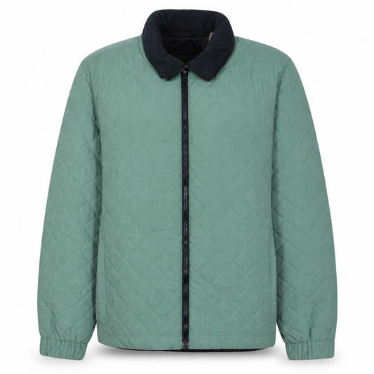 Columbia Women's Green Quilted Full Zip Mid-Length Jacket XL