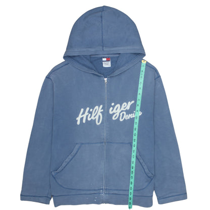 Mens UK Size L Tommy Jeans Blue Full Zip Hoodie