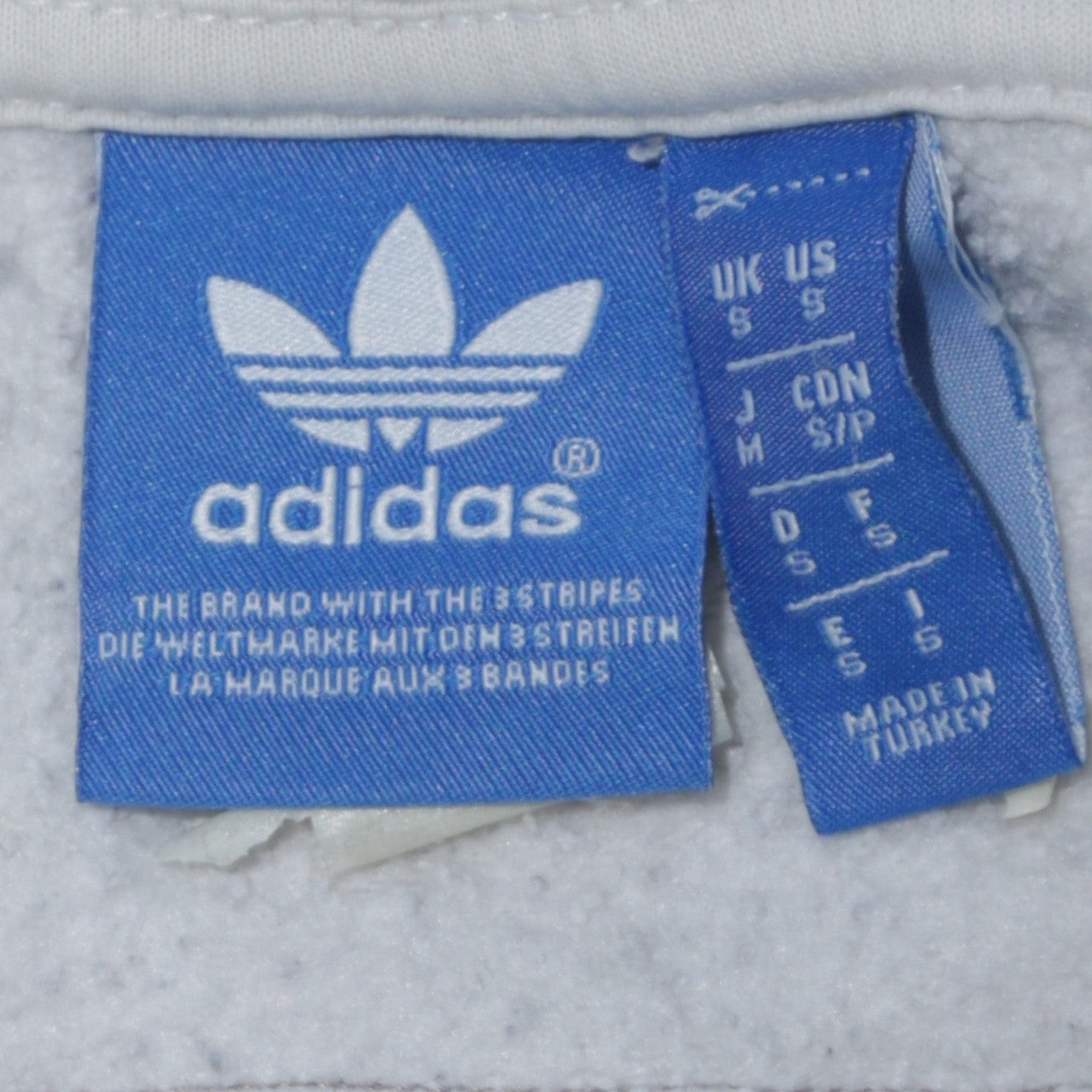 Mens UK Size S adidas White Pullover Hoodie