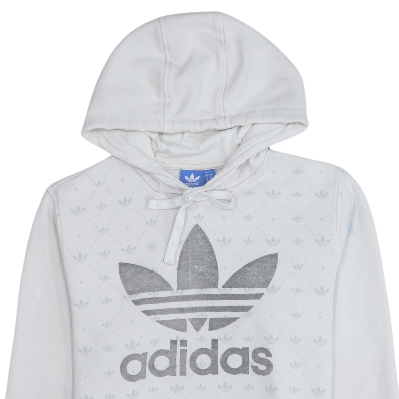 Mens UK Size S adidas White Pullover Hoodie