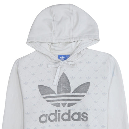 Mens UK Size S adidas White Pullover Hoodie