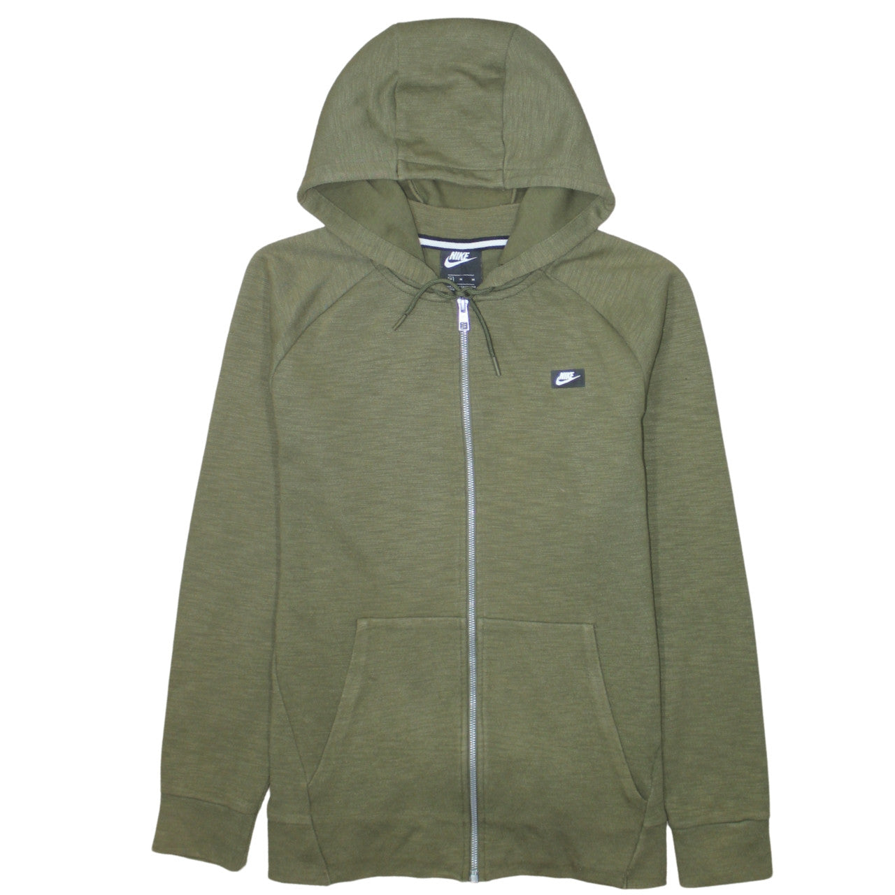 Mens UK Size M Nike Green Full Zip Hoodie