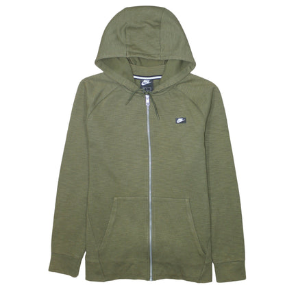 Mens UK Size M Nike Green Full Zip Hoodie