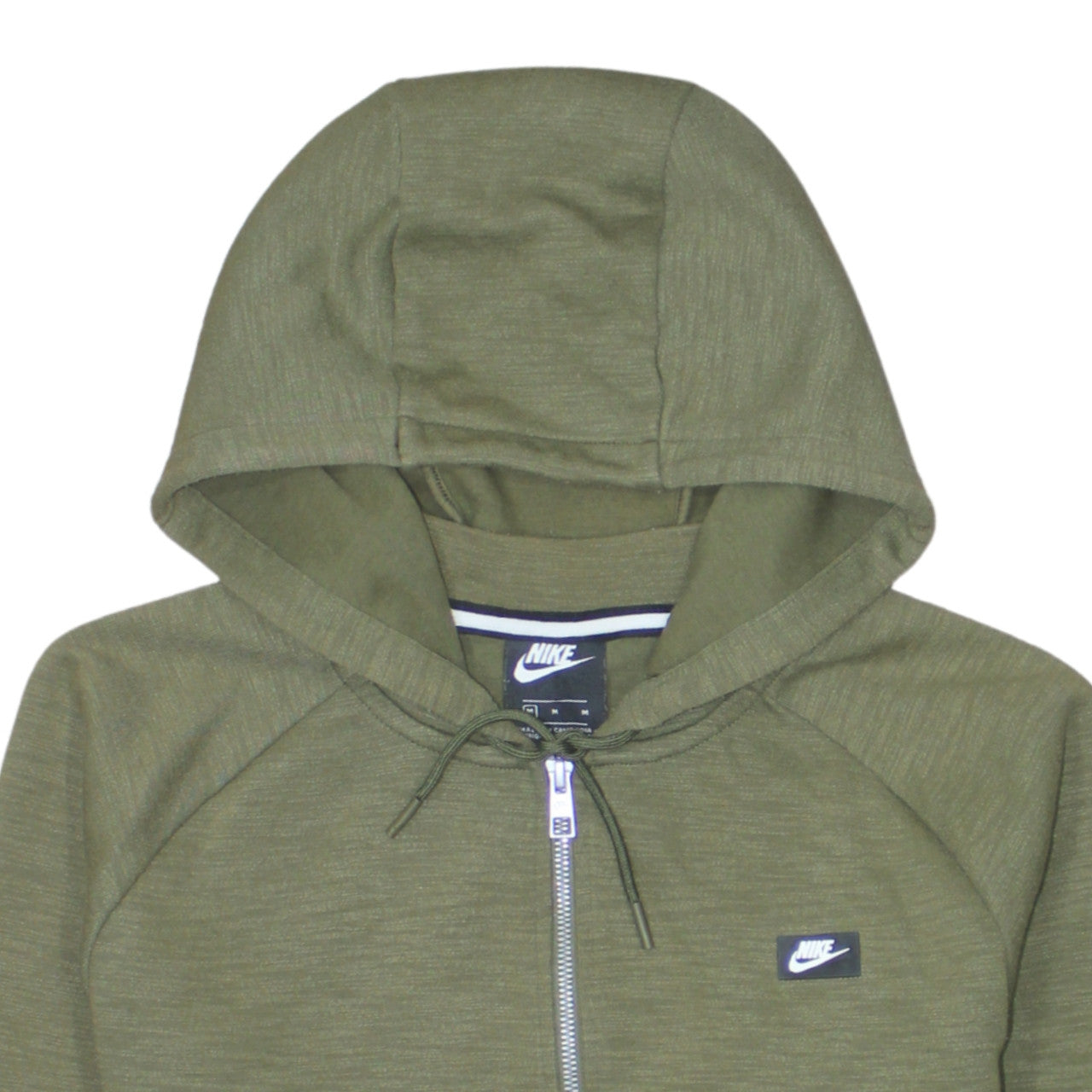 Mens UK Size M Nike Green Full Zip Hoodie