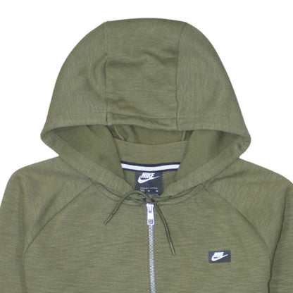 Mens UK Size M Nike Green Full Zip Hoodie