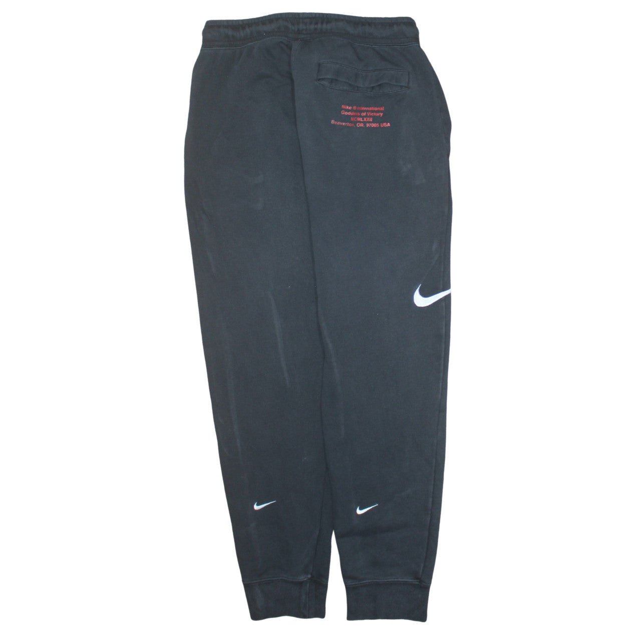 Mens UK Size M Nike Regular Fit Jogger Black Trousers