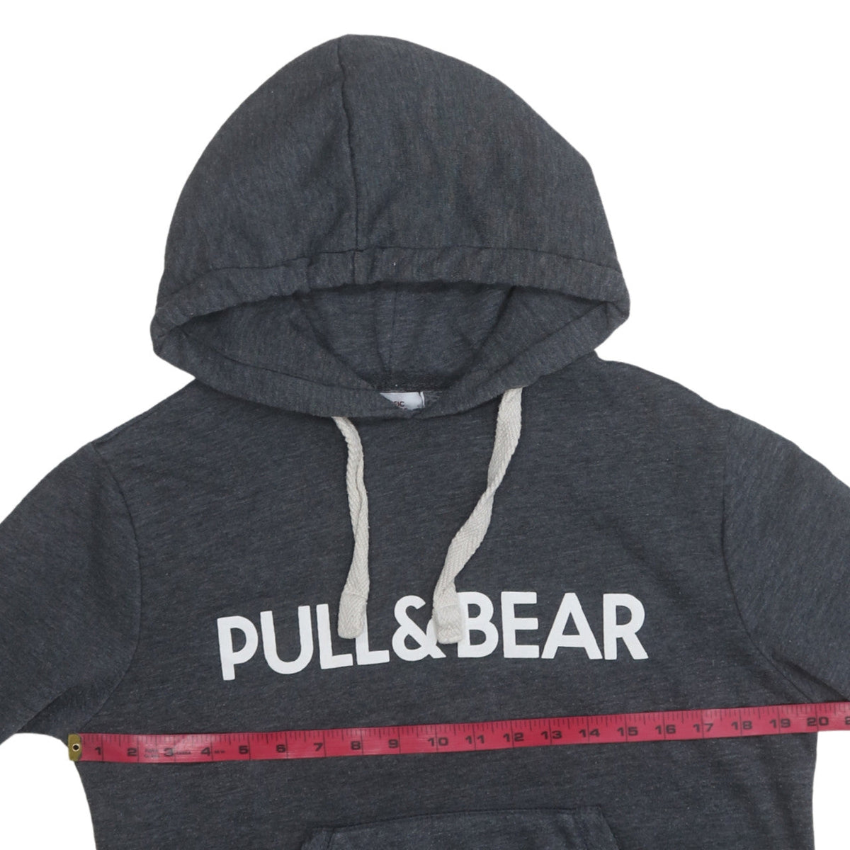 Pull&Bear Women's Charcoal Grey Pullover Hoodie Size S