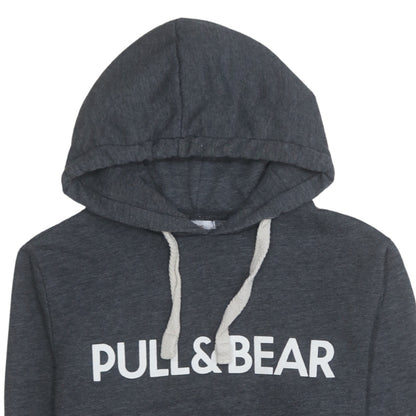 Pull&Bear Women's Charcoal Grey Pullover Hoodie Size S