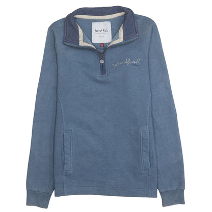 Womens UK Size 10 Weird Fish Blue Pullover Sweatshirt