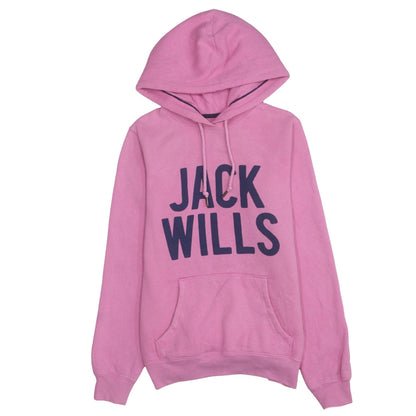 Womens UK Size 10 Jack Wills Pink Pullover Hoodie