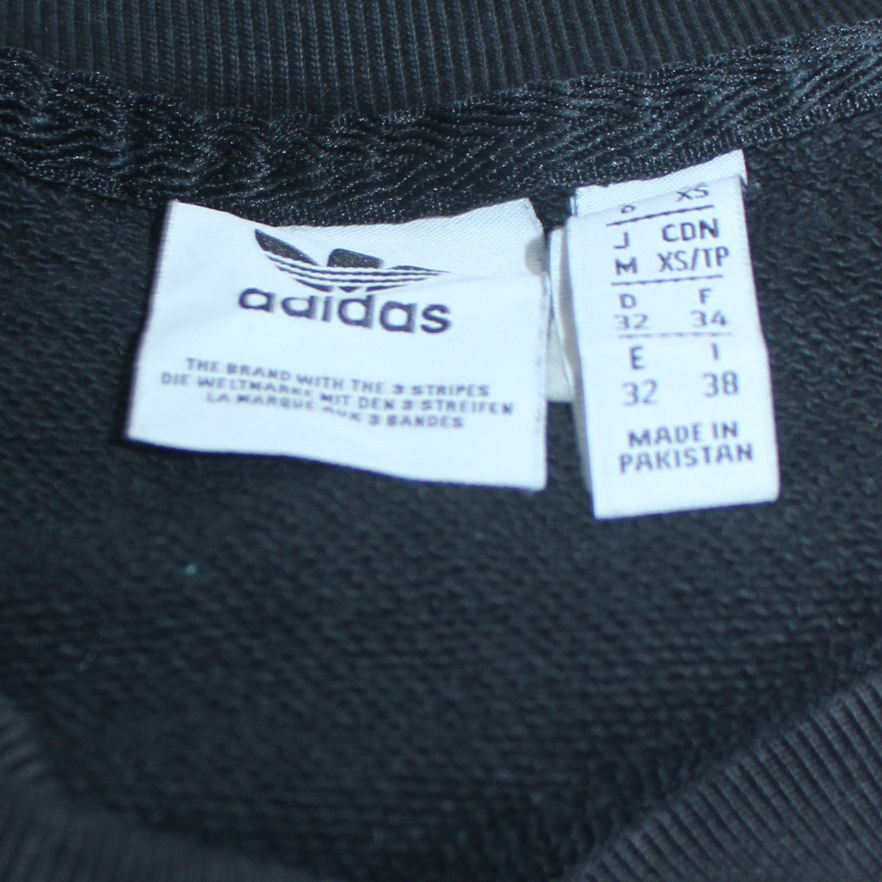 Womens UK Size XS adidas Black Pullover Sweatshirt