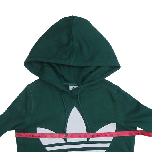 Womens UK Size 10 adidas Green Pullover Hoodie