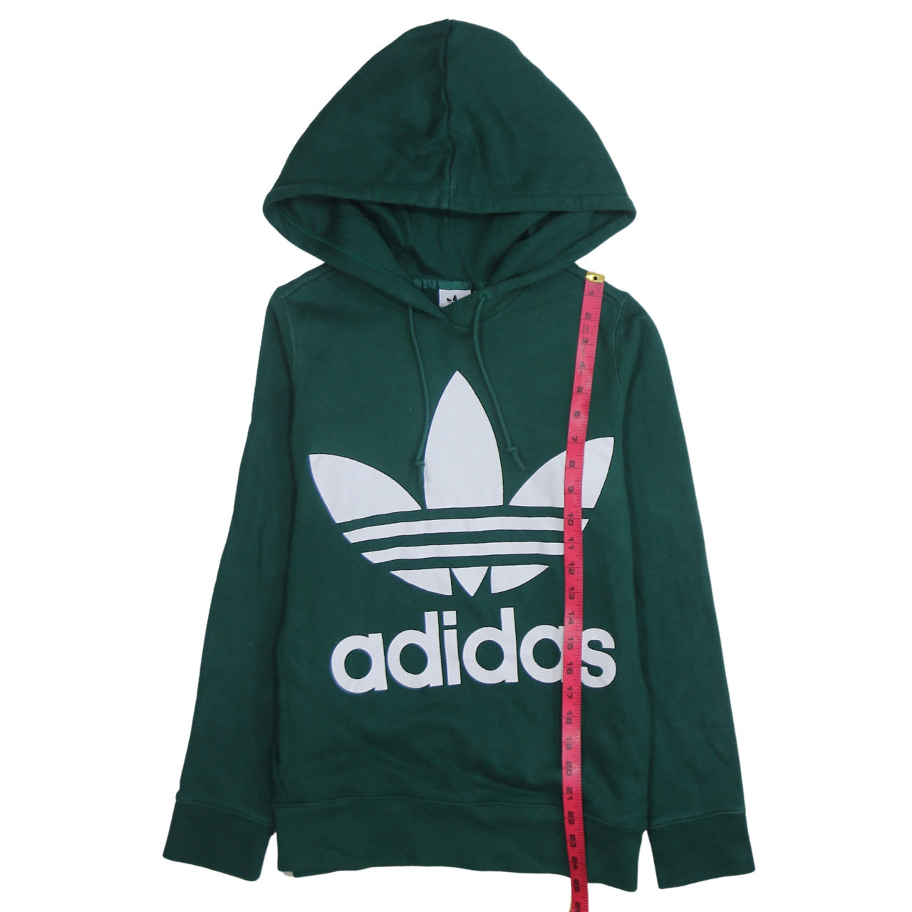 Womens UK Size 10 adidas Green Pullover Hoodie