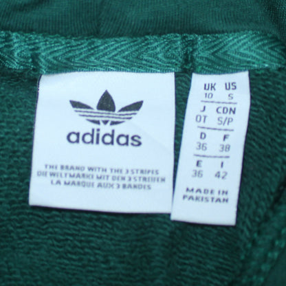 Womens UK Size 10 adidas Green Pullover Hoodie
