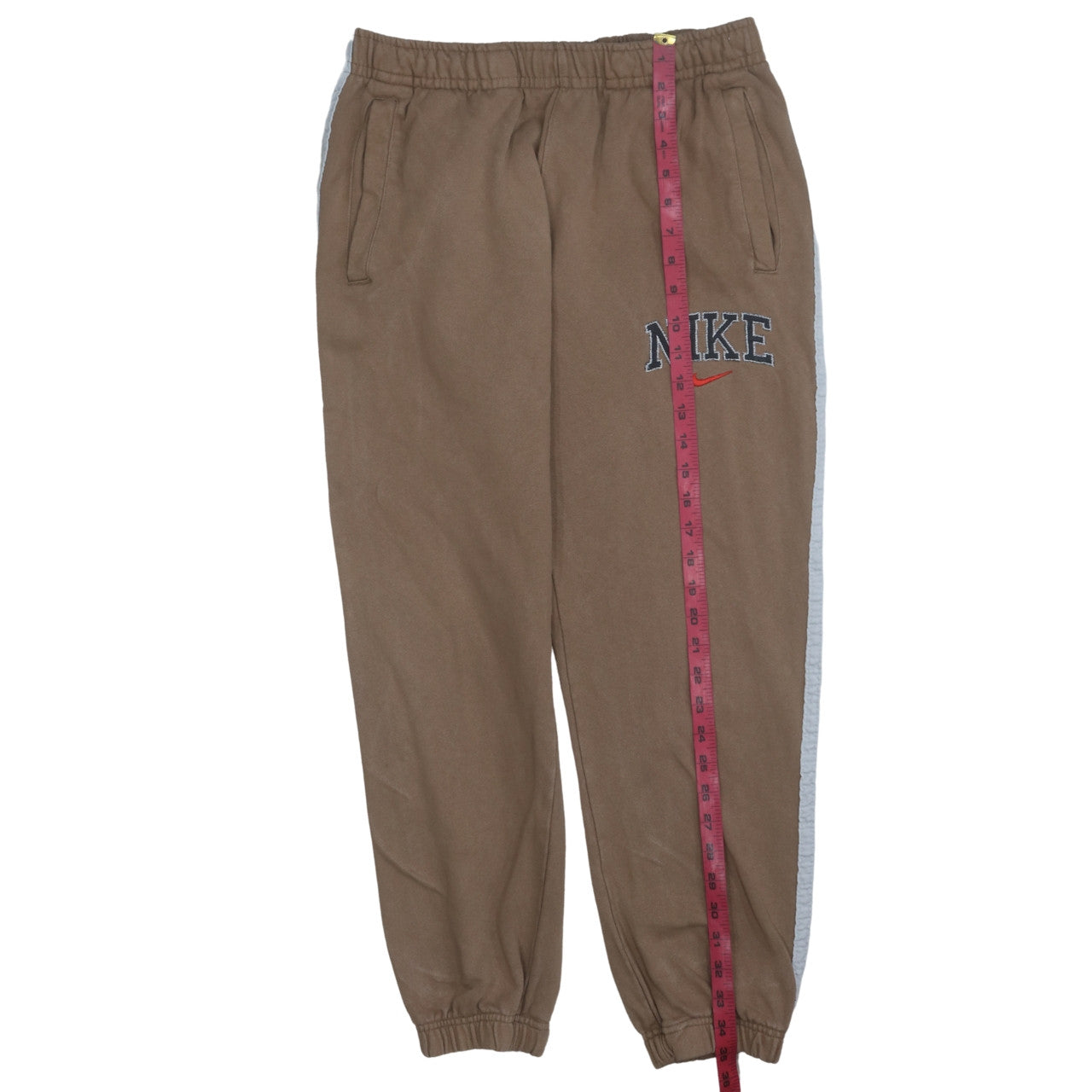 Mens UK Size M Nike Regular Fit Jogger Brown Trousers