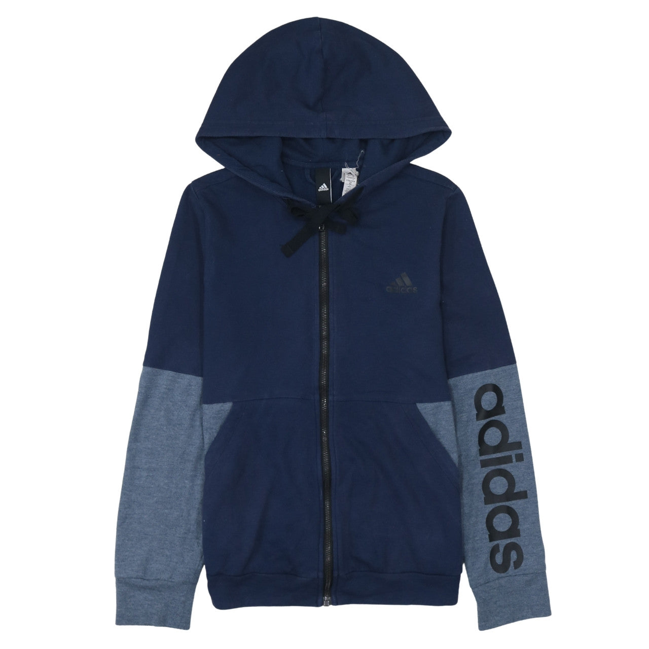 Womens UK Size M adidas Blue Full Zip Hoodie