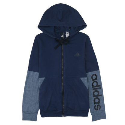 Womens UK Size M adidas Blue Full Zip Hoodie