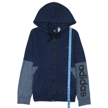 Womens UK Size M adidas Blue Full Zip Hoodie