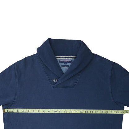 Mens UK Size XL Tommy Hilfiger Blue Henley Sweatshirt