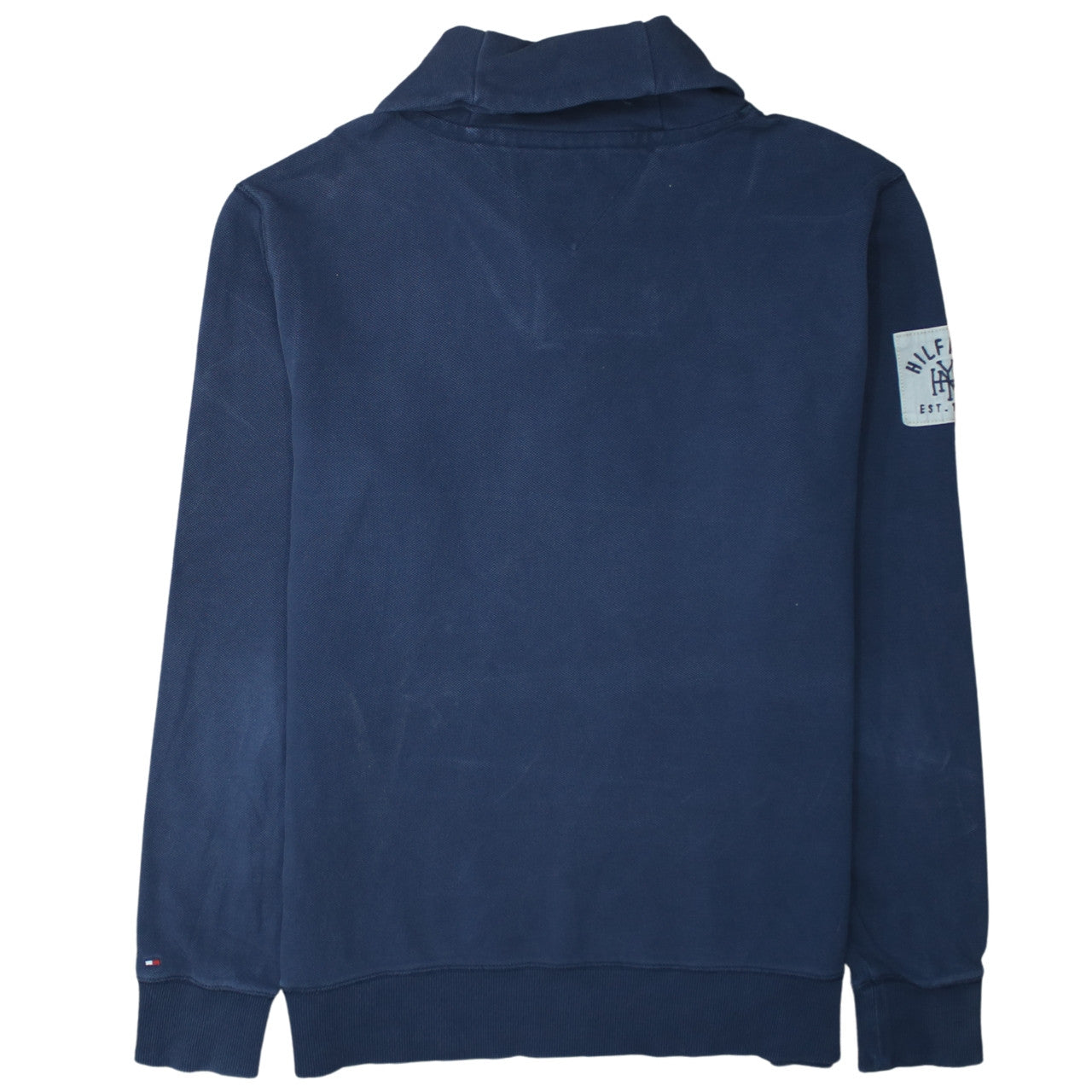 Mens UK Size XL Tommy Hilfiger Blue Henley Sweatshirt