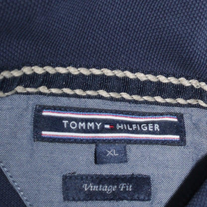 Mens UK Size XL Tommy Hilfiger Blue Henley Sweatshirt