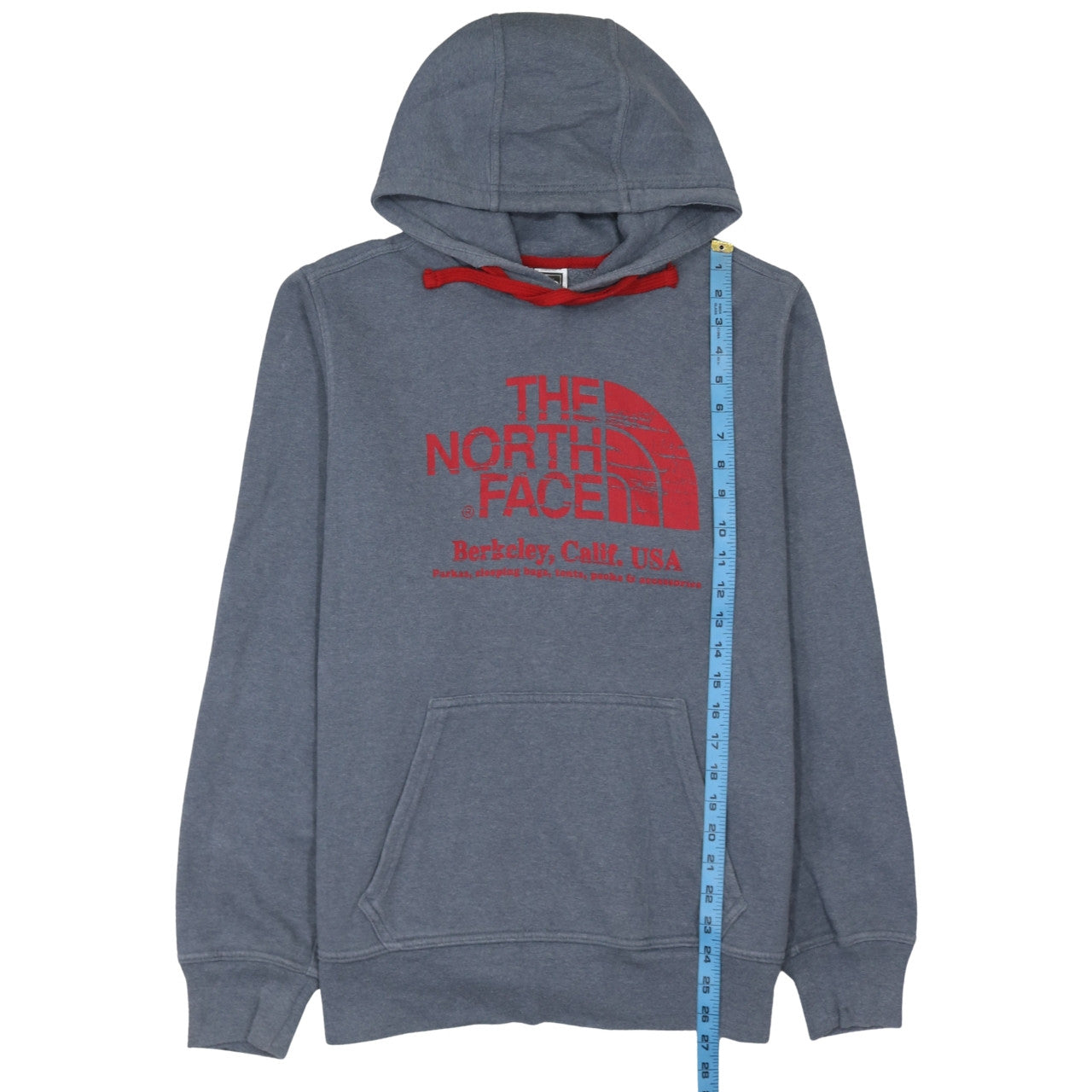 Mens UK Size M The North Face Blue Pullover Hoodie