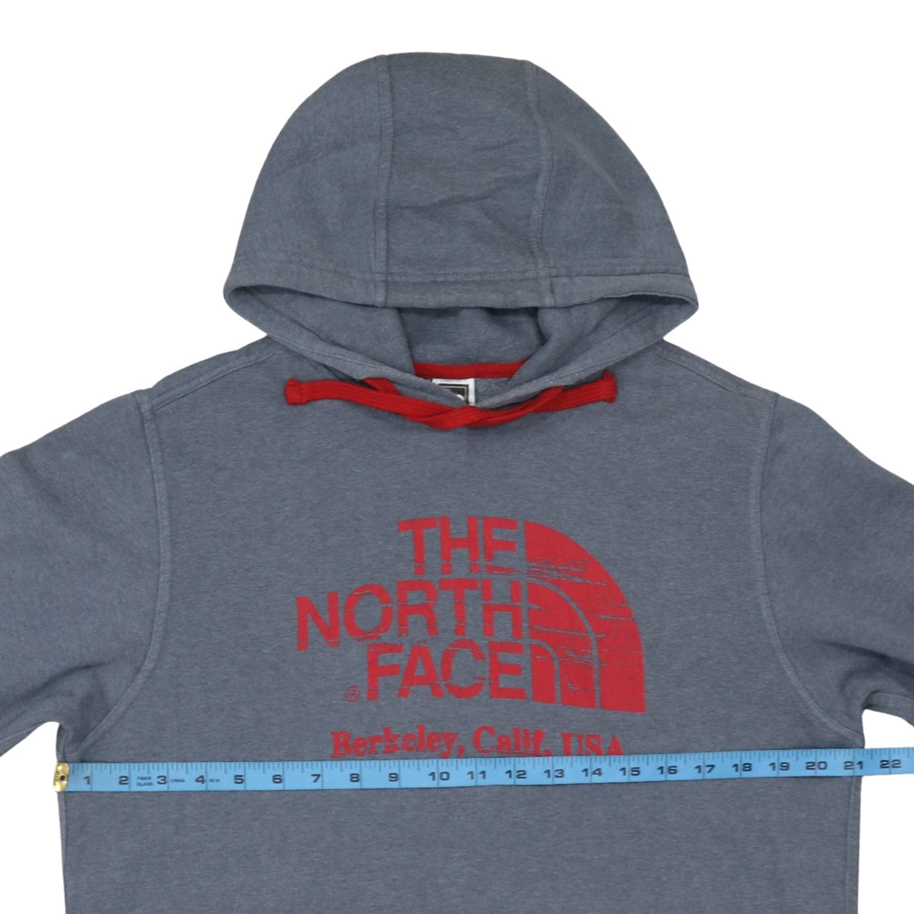 Mens UK Size M The North Face Blue Pullover Hoodie