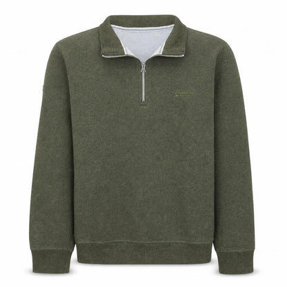 Mens UK Size XL Superdry Green Henley Sweatshirt