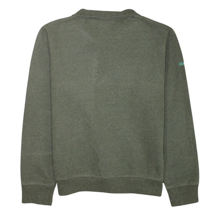 Mens UK Size XL Superdry Green Henley Sweatshirt