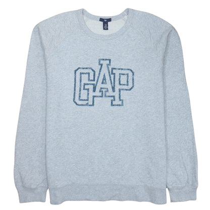 Gap Men's Grey XL Pullover Sweatshirt with Logo Crew Neck