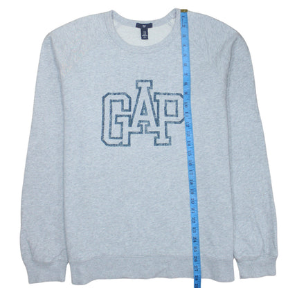Gap Men's Grey XL Pullover Sweatshirt with Logo Crew Neck