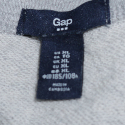 Gap Men's Grey XL Pullover Sweatshirt with Logo Crew Neck