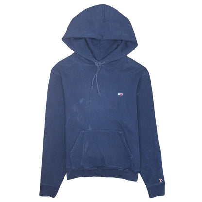 Womens UK Size M Tommy Jeans Blue Pullover Hoodie