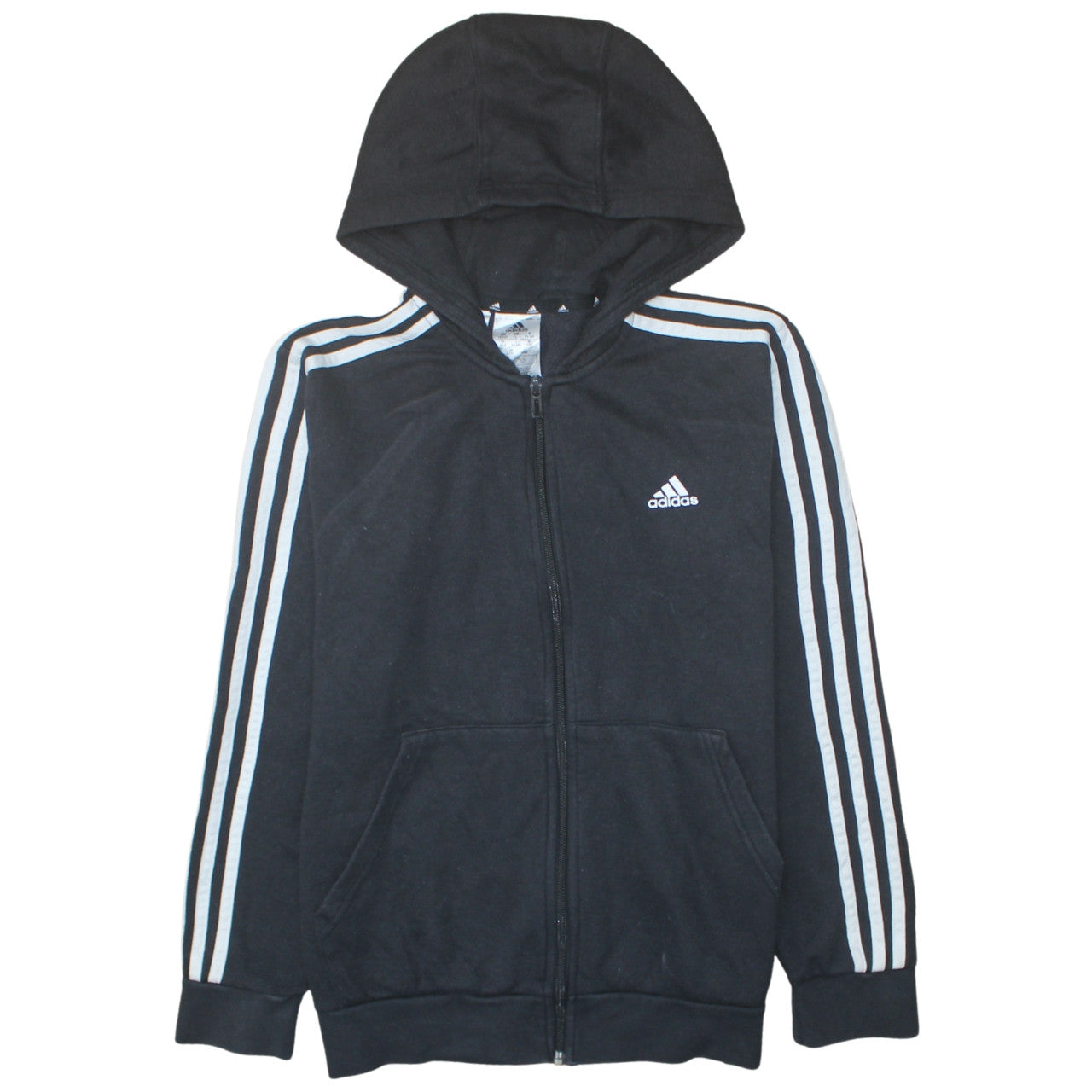 Boys UK Size 13-14 Years adidas Black Full Zip Hoodie