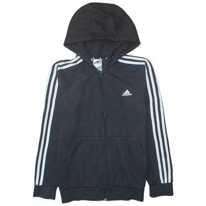 Boys UK Size 13-14 Years adidas Black Full Zip Hoodie