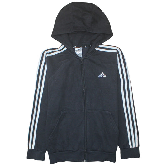 Boys UK Size 13-14 Years adidas Black Full Zip Hoodie