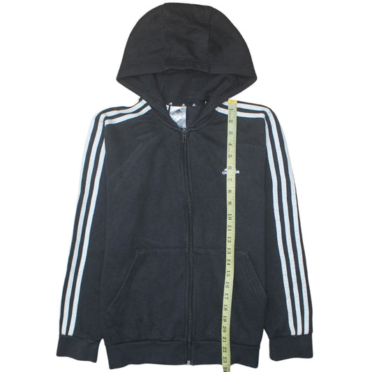 Boys UK Size 13-14 Years adidas Black Full Zip Hoodie