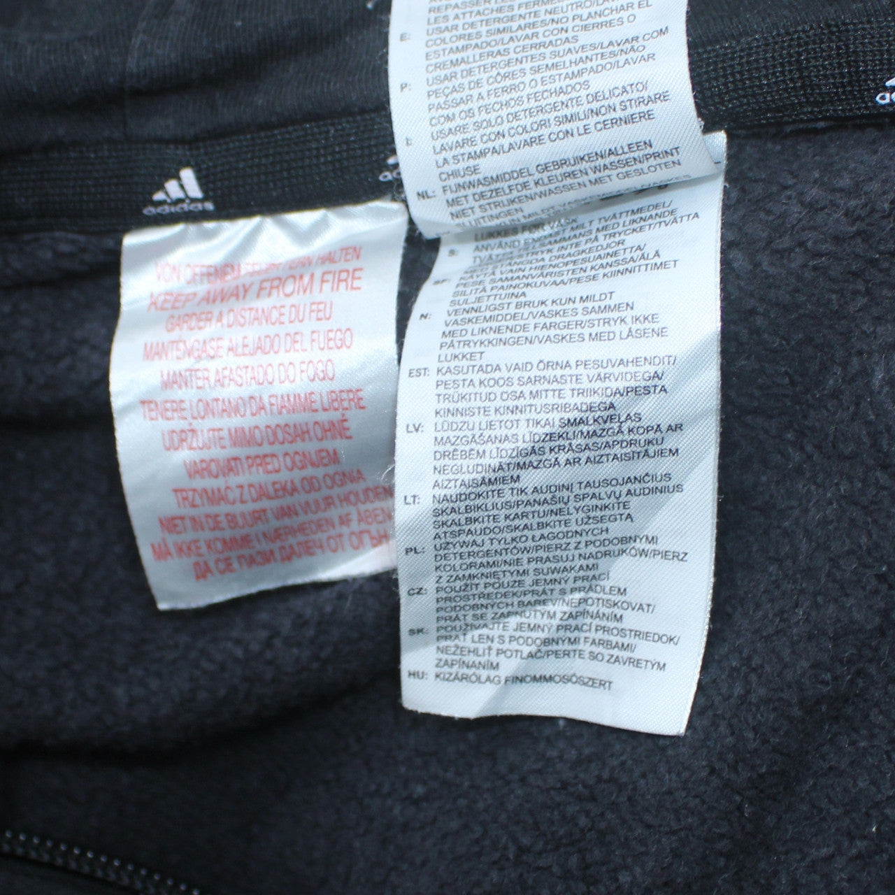 Boys UK Size 13-14 Years adidas Black Full Zip Hoodie