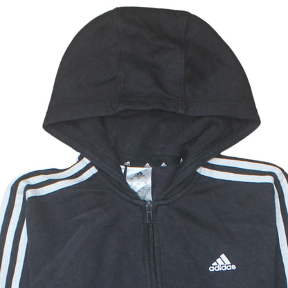 Boys UK Size 13-14 Years adidas Black Full Zip Hoodie