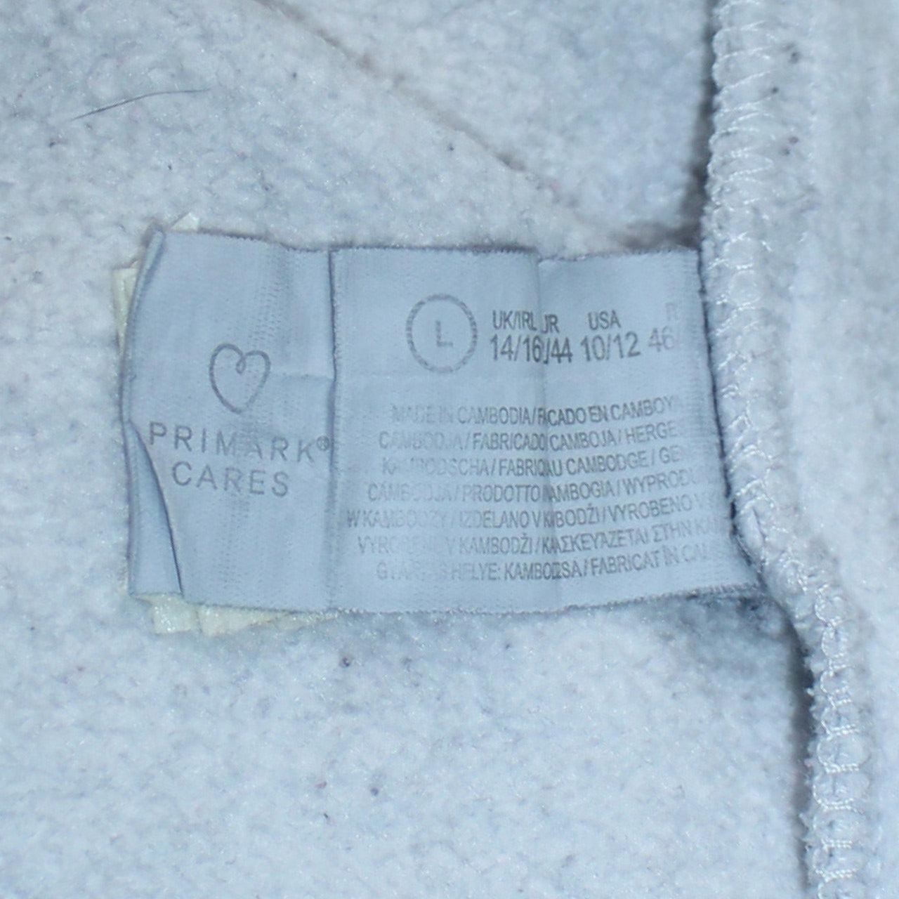 Womens UK Size L Primark Grey Pullover Sweatshirt