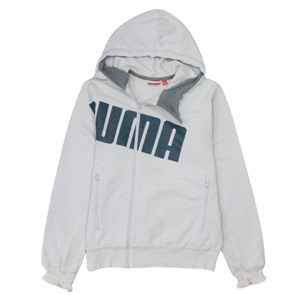 Mens UK Size S PUMA White Full Zip Hoodie