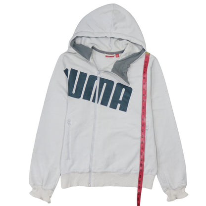 Mens UK Size S PUMA White Full Zip Hoodie